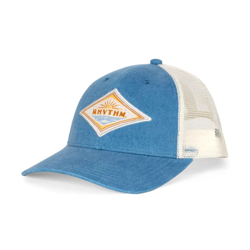 Rhythm Frame Trucker Hat - Blue made by Rhythm.