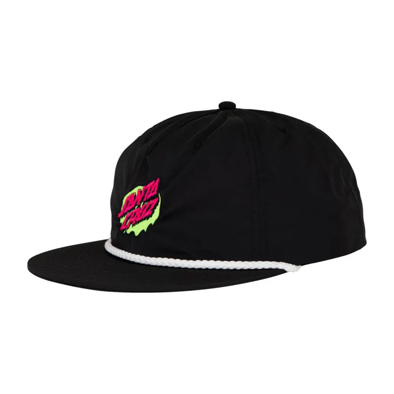 Santa Cruz Slime Dot Snapback Hat - Black/White sold by CCS