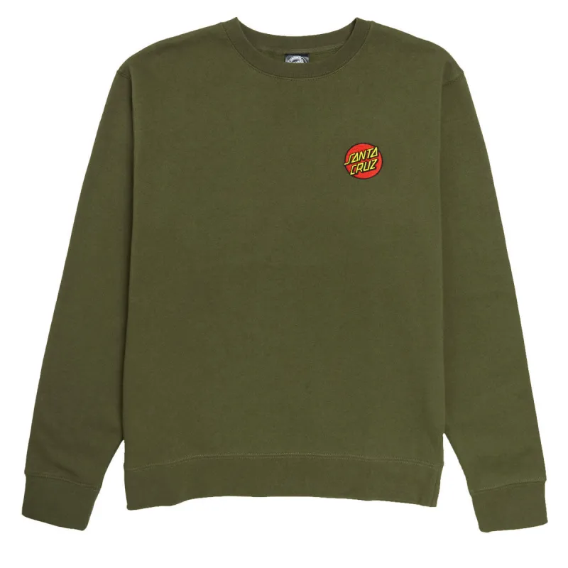 Santa Cruz Cruz Embroidered Sweatshirt - Army sold by CCS