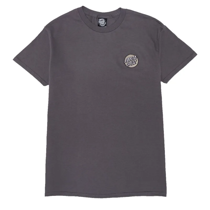 Santa Cruz Cruz Embroidered T-Shirt - Charcoal/Tan sold by CCS