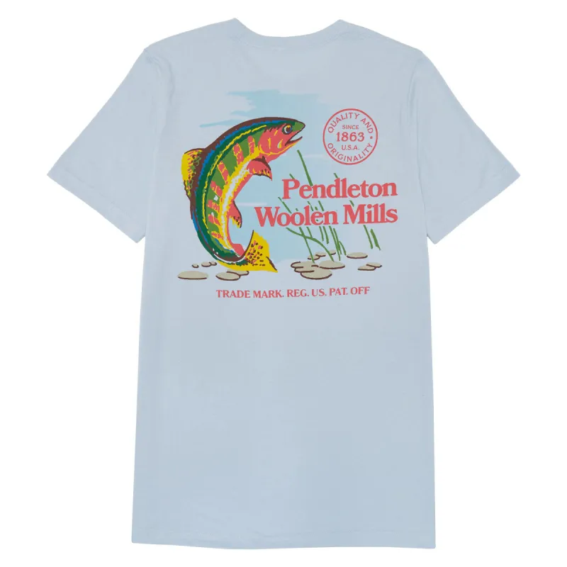 Pendleton Freshwater Fishing T-Shirt - Light Blue/Multi sold by CCS