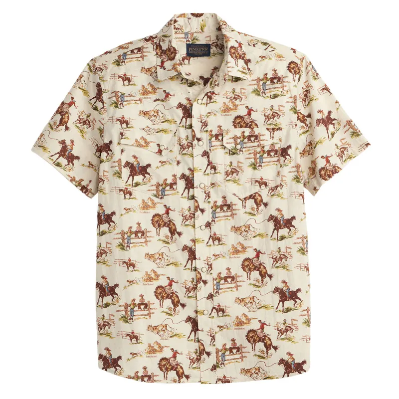 Pendleton Laramie Shirt - Wild Horse Ecru sold by CCS