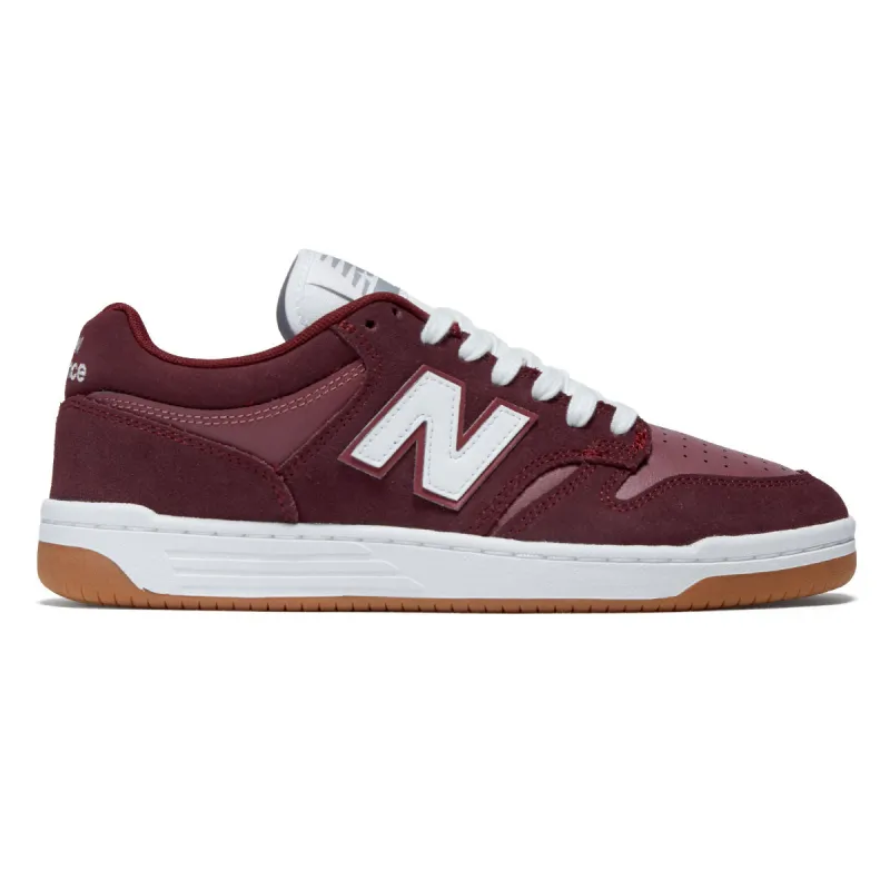 New Balance 480 Shoes - Monarch Burgundy/White made by New Balance