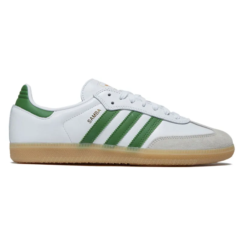 Adidas Samba ADV Shoes - Ftwr White/Green/Gum sold by CCS