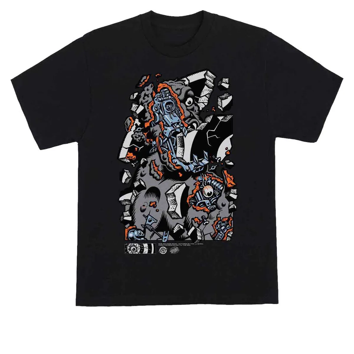 Santa Cruz Roskopp Macro Front T-Shirt - Black sold by CCS