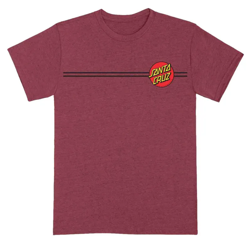Santa Cruz Classic Dot T-Shirt - Heather Cardinal sold by CCS