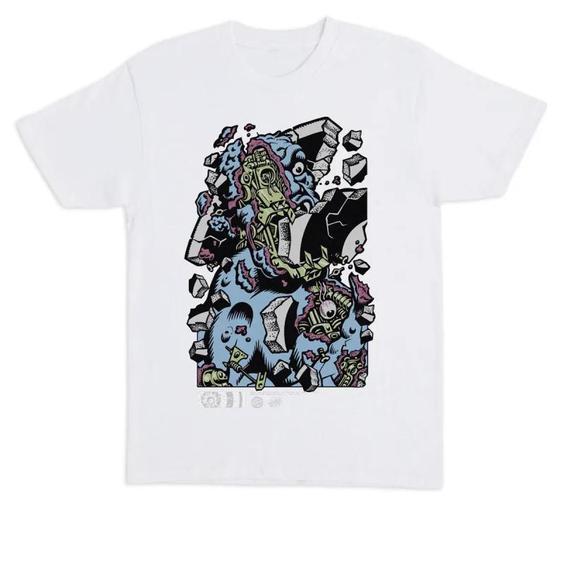Santa Cruz Roskopp Macro Front T-Shirt - White sold by CCS