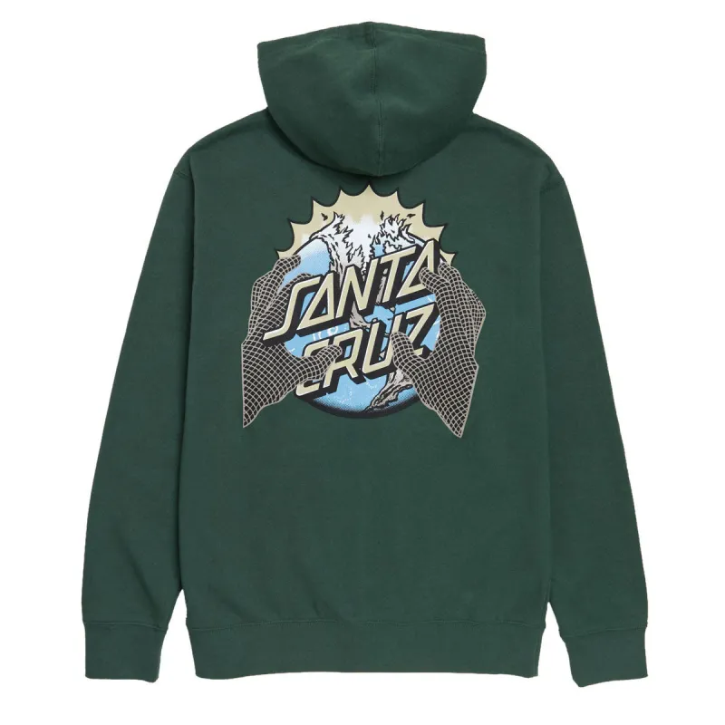 Santa Cruz Kendall End Of The Dot Zip Up Hoodie - Alpine Green sold by CCS