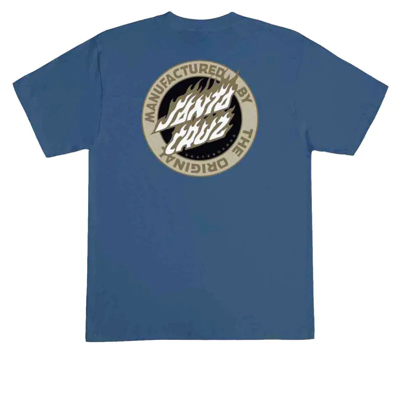 Santa Cruz Flamed MFG Dot T-Shirt - Blue Dusk made by Santa Cruz Skateboards
