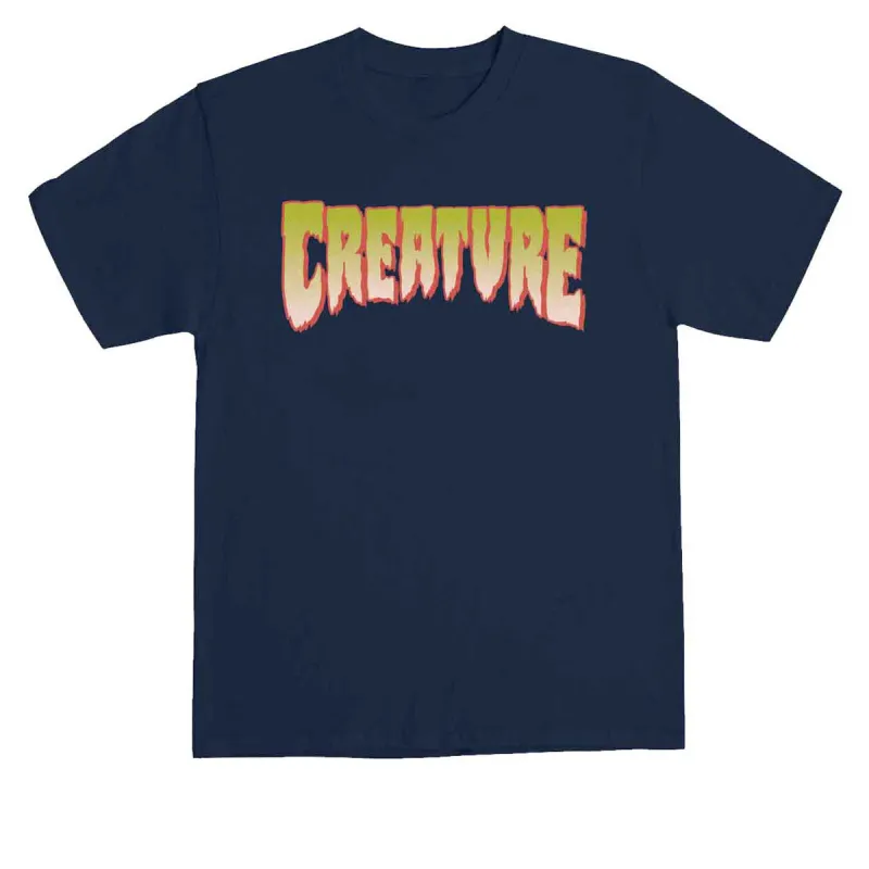 Creature Logo T-Shirt - Navy/Pale Green sold by CCS