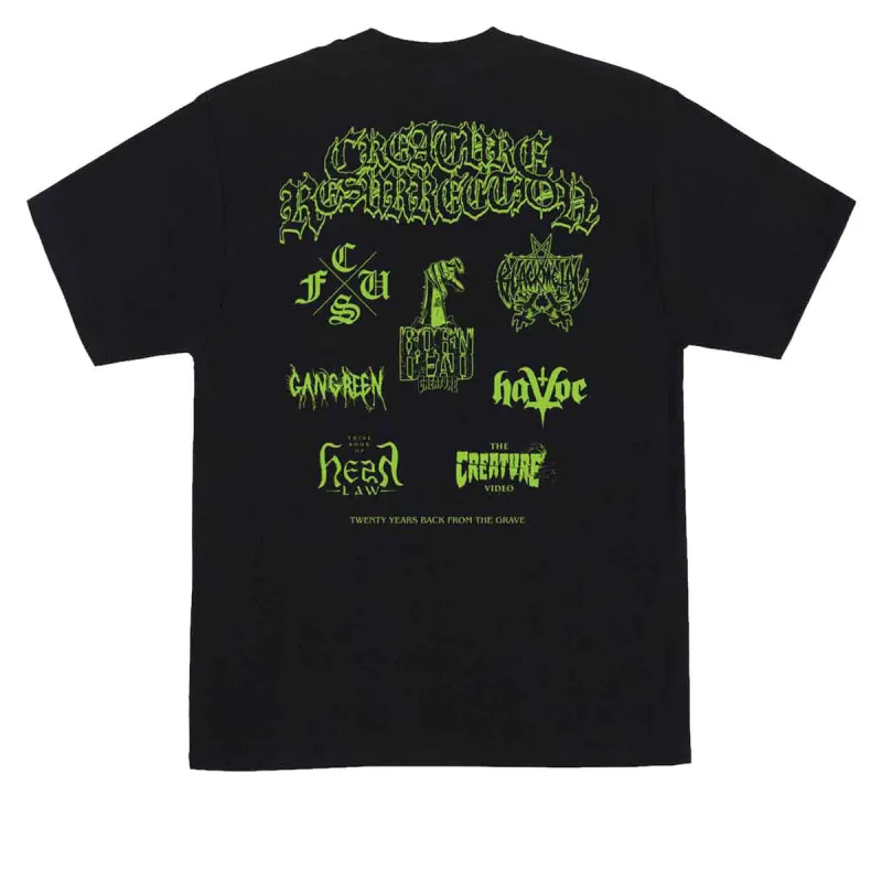 Creature Resurrection XX T-Shirt - Black made by CCS