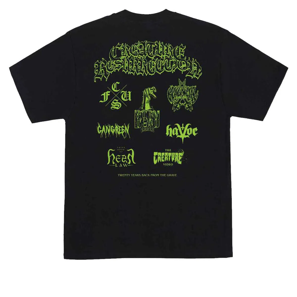 Creature Resurrection XX T-Shirt - Black sold by CCS