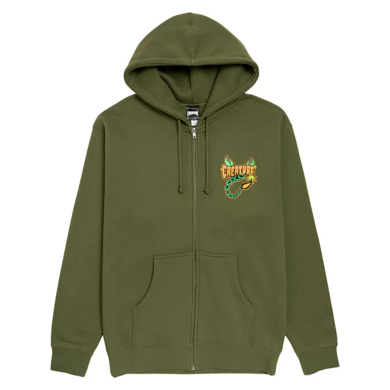 Creature Deadly Sands Zip Up Hoodie - Army sold by CCS