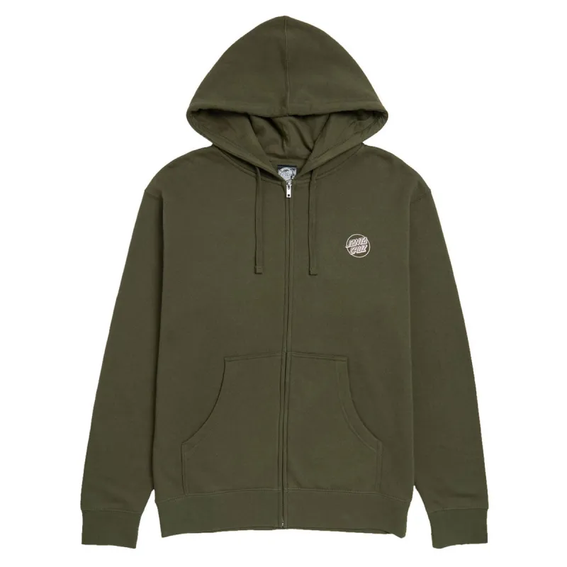 Santa Cruz Womens Tone Stamped Dot Zip Up Hoodie - Army sold by CCS