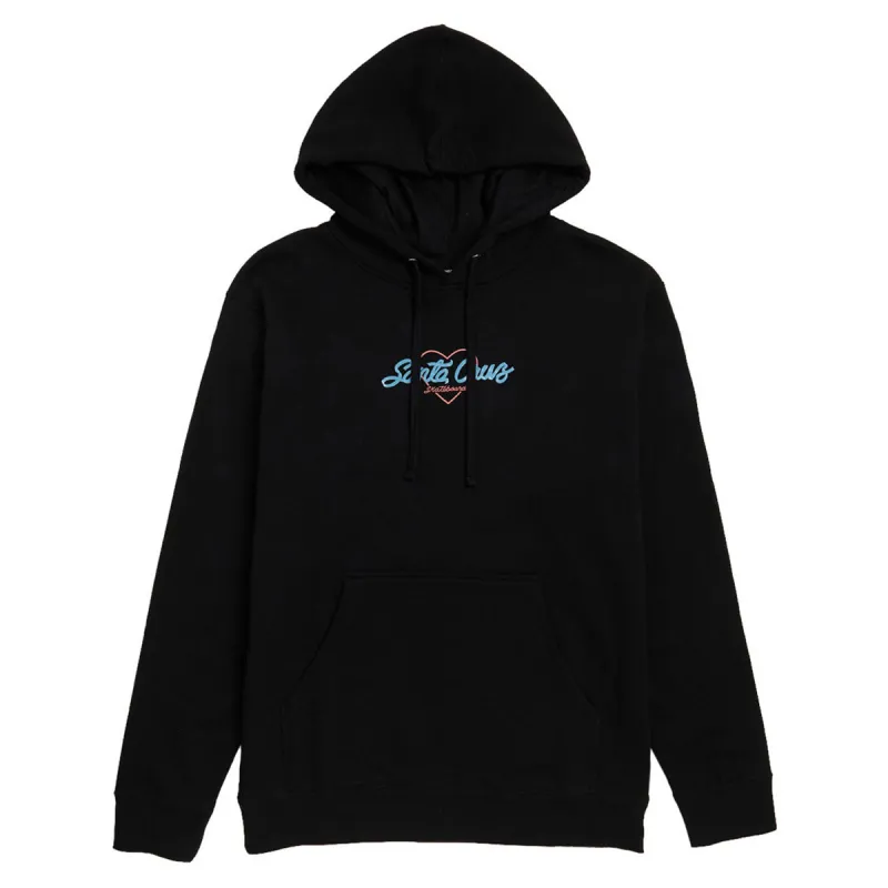 Santa Cruz Womens Love Script Center Hoodie - Black sold by CCS