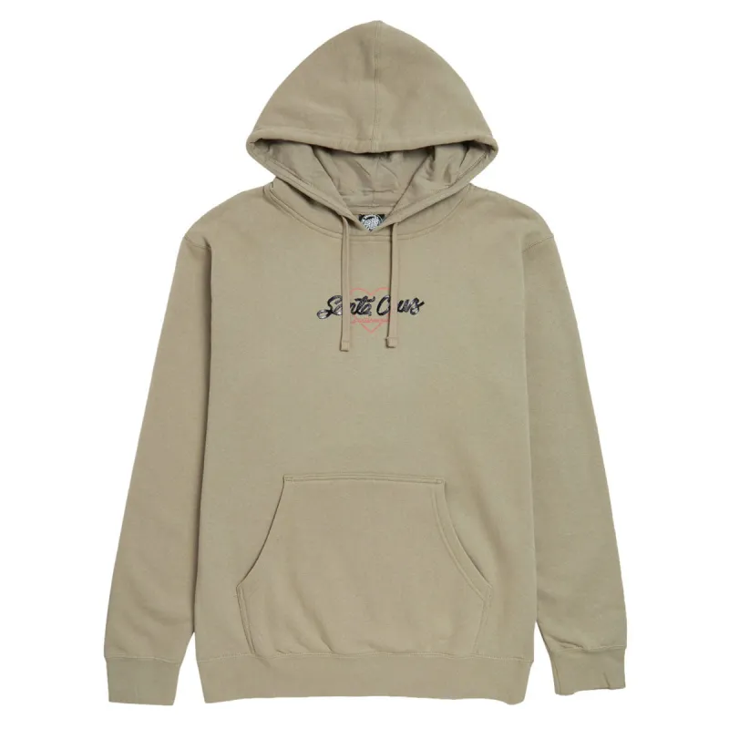 Santa Cruz Womens Love Script Center Hoodie - Cement made by Santa Cruz Skateboards