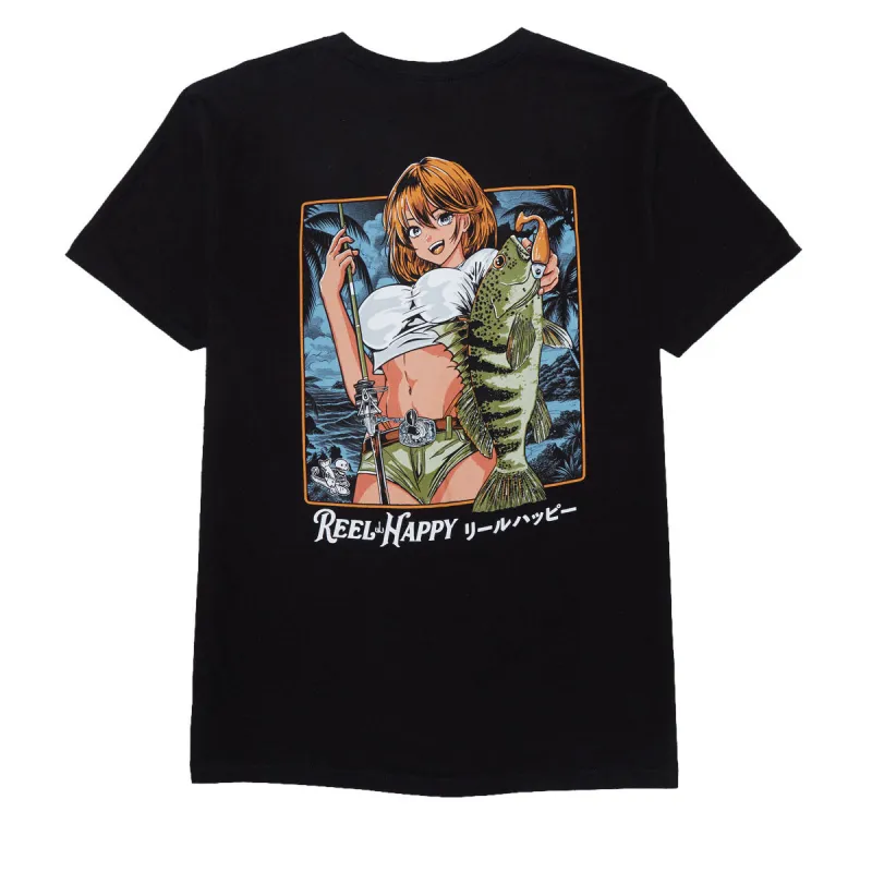 Reel Happy Hanten No Aru T-Shirt - Black sold by CCS