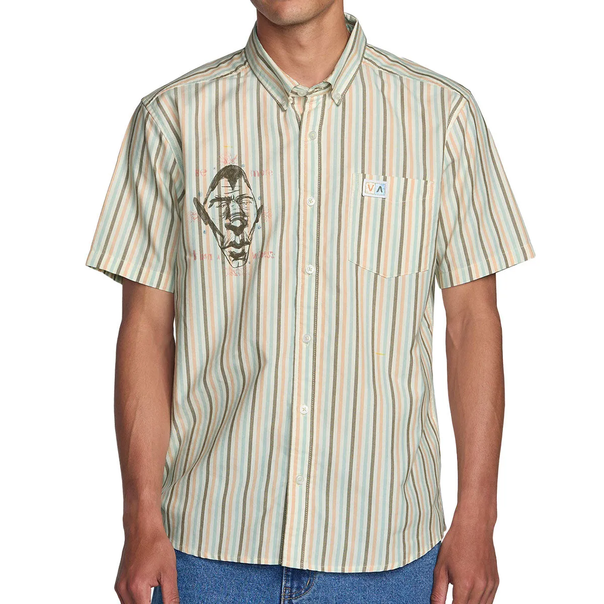 RVCA Jacobs Archive Stripe Shirt - Multi sold by CCS