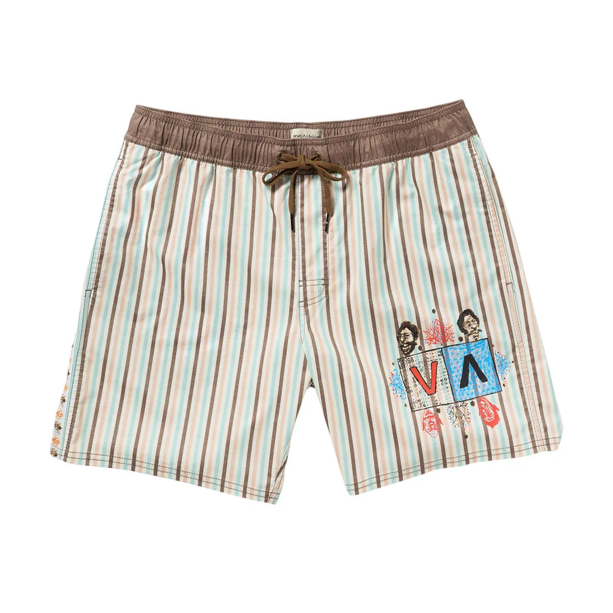 RVCA Jacobs Archive Strp Elastic 17 Boardshorts - Multi sold by CCS
