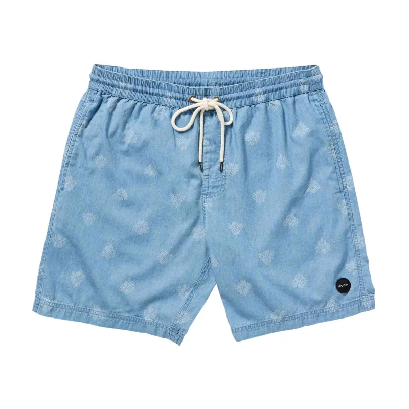 RVCA Escape Elastic Chambray 17 Shorts - Washed Chambray sold by CCS