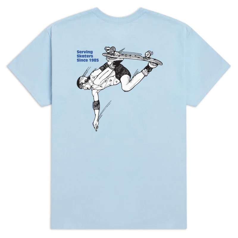 CCS June 1985 Ad T-Shirt - Light Blue/Black made by CCS