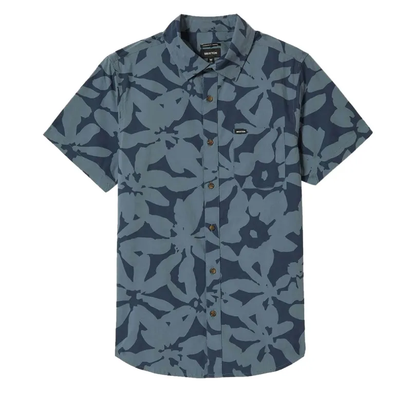 Brixton Charter Print Shirt - Washed Navy/Azure Blue Floral sold by CCS