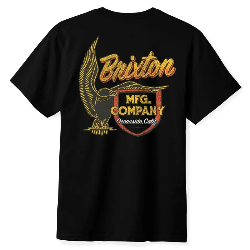 Brixton Highline T-Shirt - Black Worn Wash sold by CCS