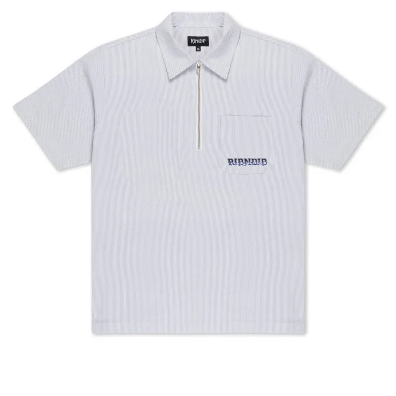 RIPNDIP Rich Spirit Quarter Zip Shirt - Light Blue made by Ripndip