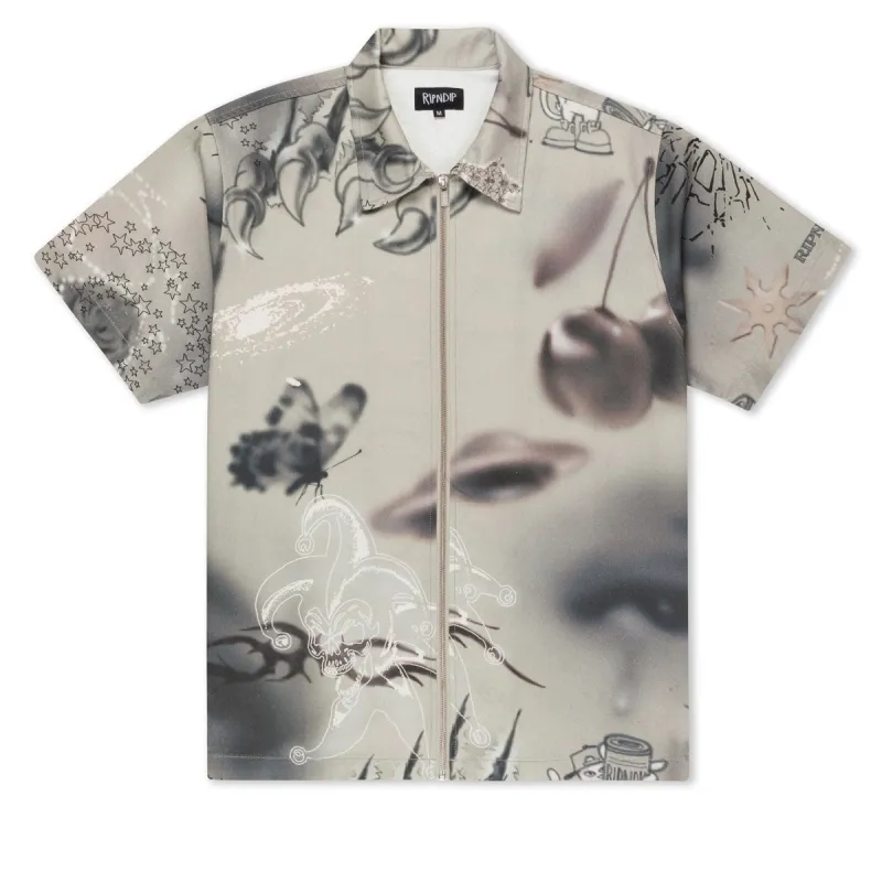 RIPNDIP Stargazing Zip Up Shirt - Multi made by Ripndip