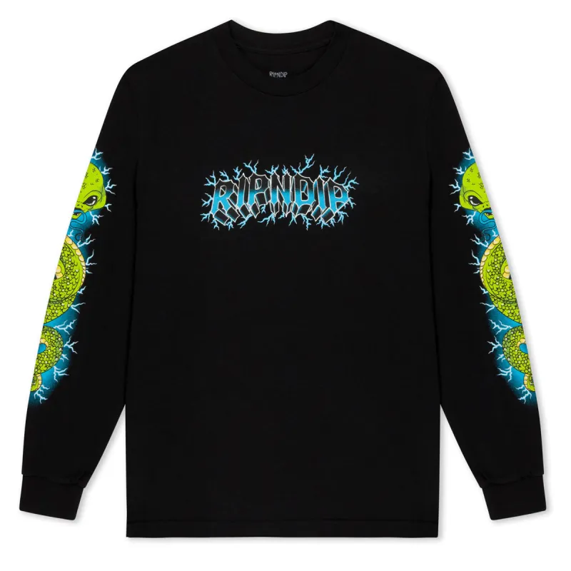 RIPNDIP Skull And Bones Long Sleeve T-Shirt - Black sold by CCS