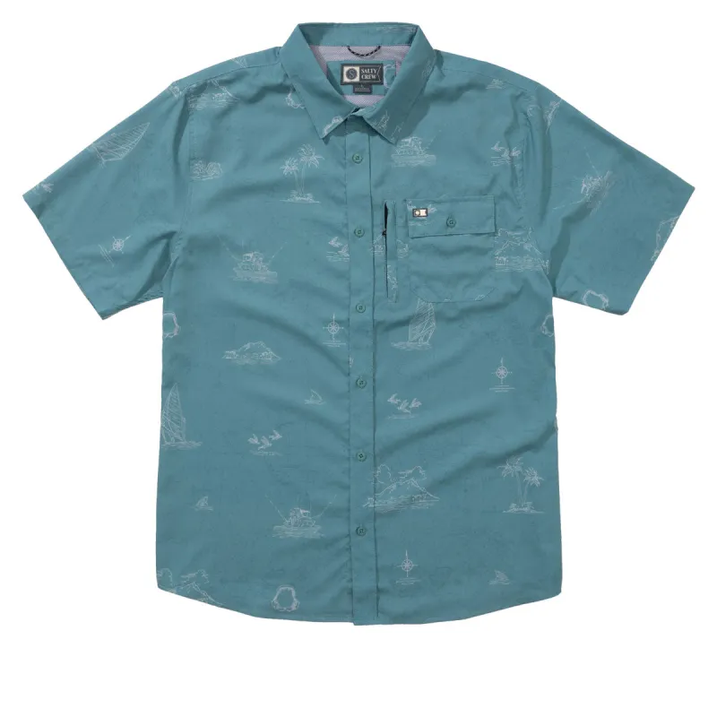 Salty Crew Helmsman UV Button Up Shirt - Hydro sold by CCS