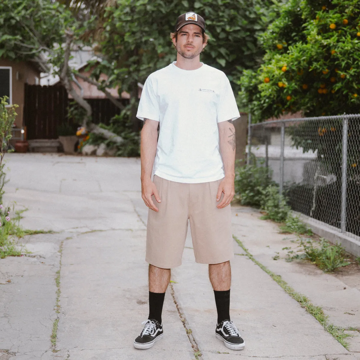 CCS Pleated Chino Shorts - Khaki sold by CCS product image thumbnail 2