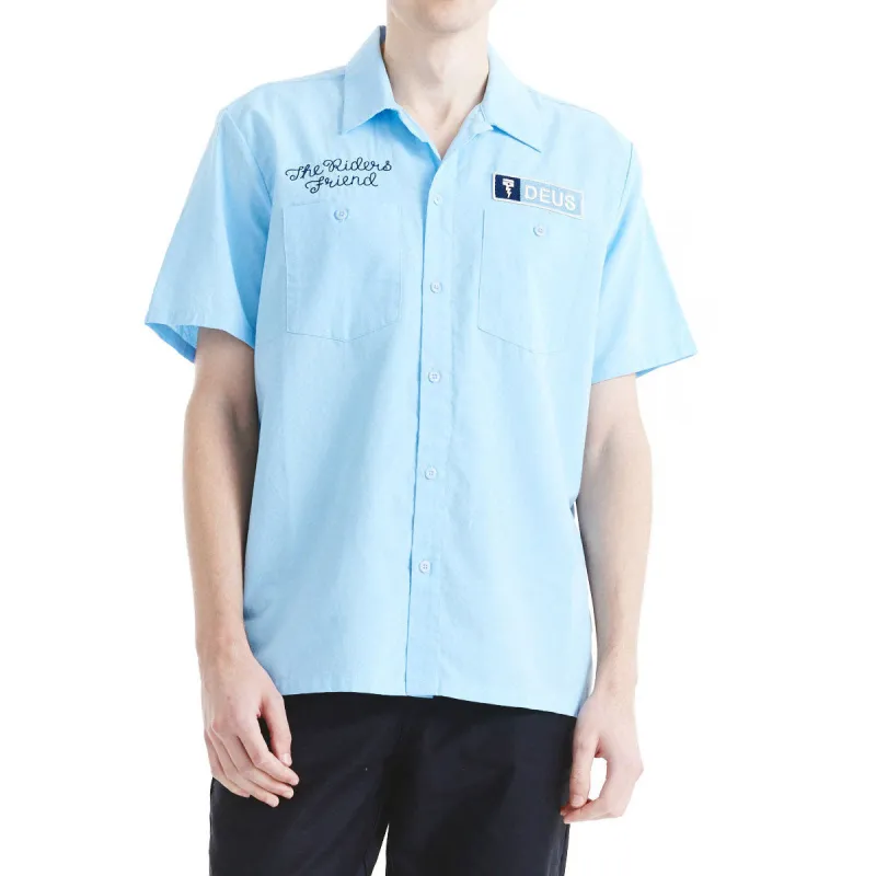 Deus Ex Machina Forecourt Shirt - Sky Blue sold by CCS