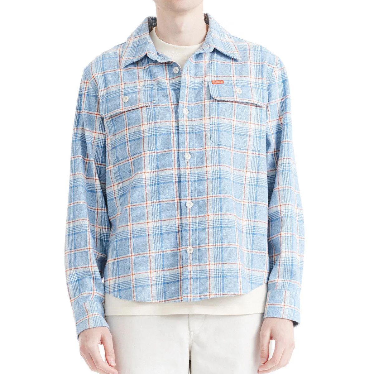Deus Ex Machina Vacay Check Long Sleeve Shirt - Sky Blue sold by CCS