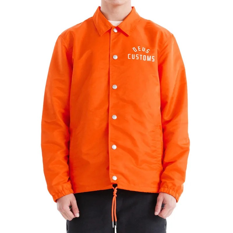 Deus Ex Machina Engineer Nylon Coach Jacket - Tangerine Tango sold by CCS