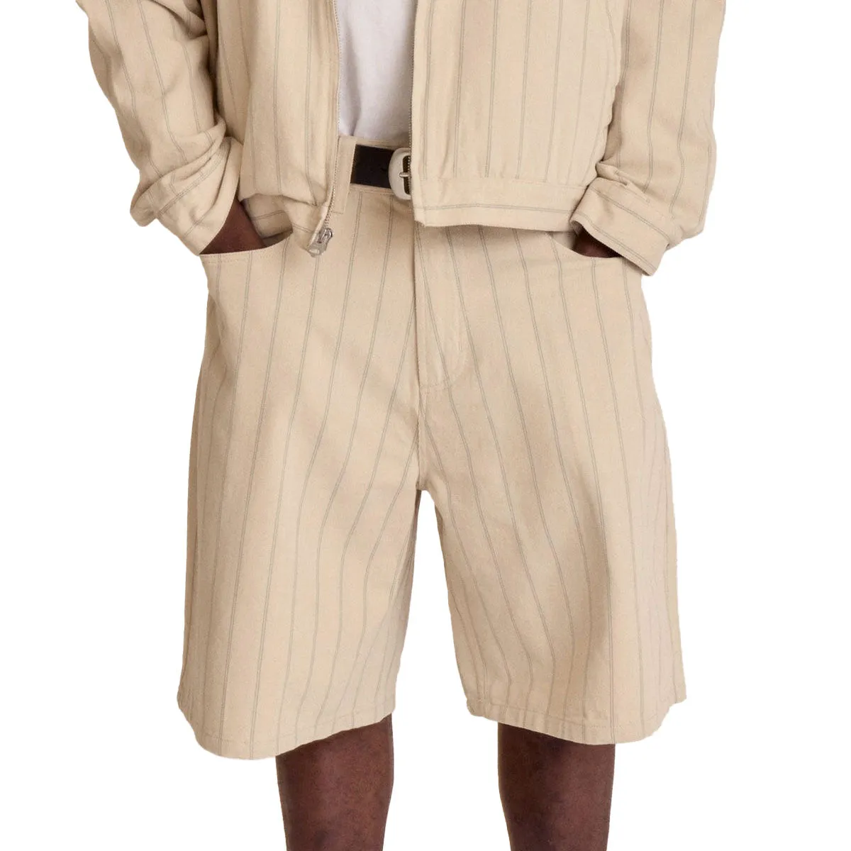 Obey Stripe Baggy Denim Shorts - Pelican Multi sold by CCS product image thumbnail 3