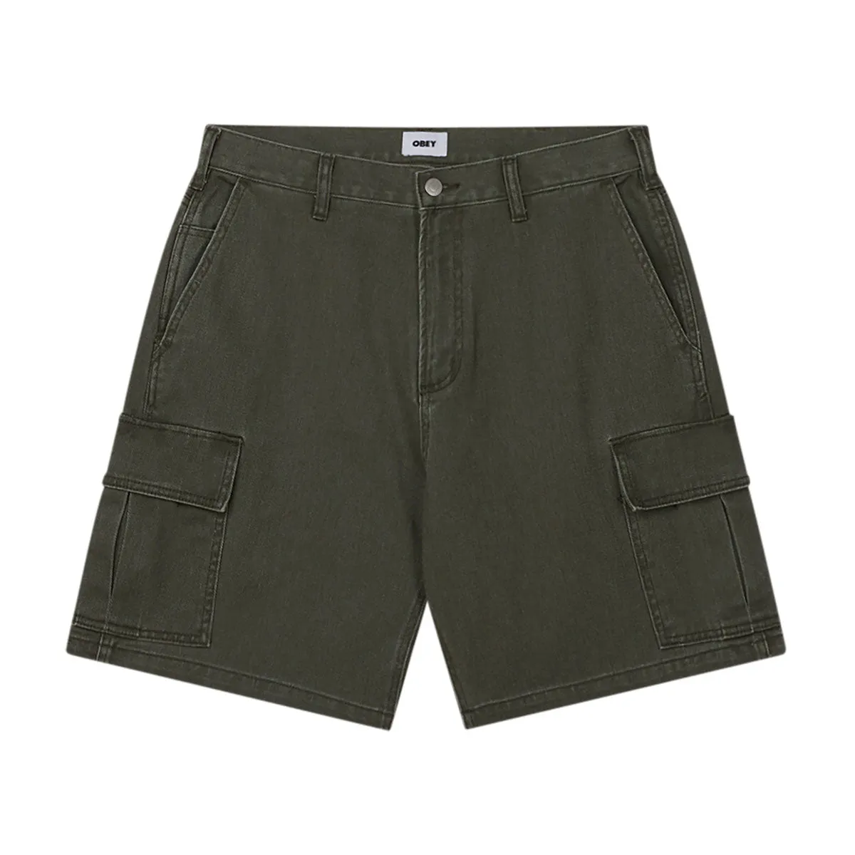 Obey Bigwig Baggy Denim Cargo Shorts - Faded Grape Leaf sold by CCS