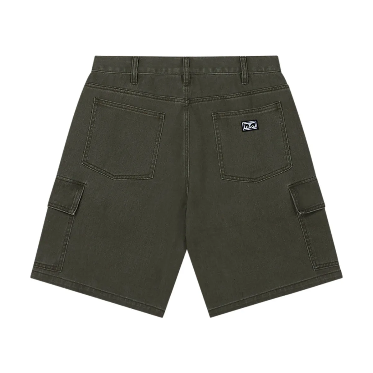 Obey Bigwig Baggy Denim Cargo Shorts - Faded Grape Leaf sold by CCS product image thumbnail 2