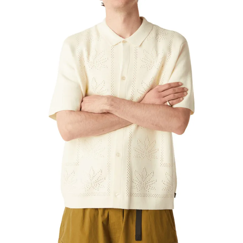 HUF Plantlife Perforated Knit Shirt - Natural sold by CCS