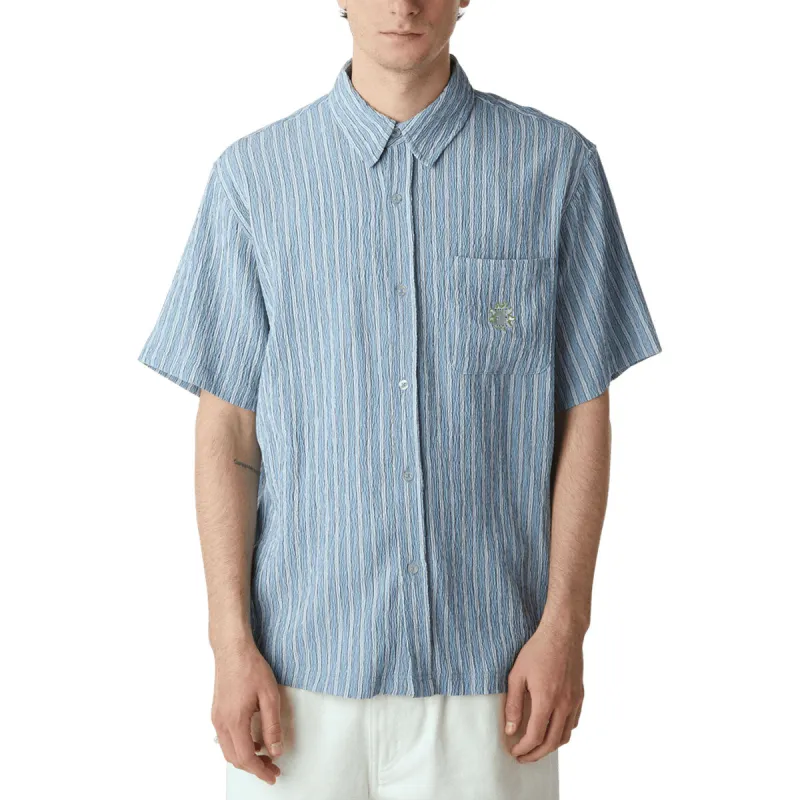 HUF Apollo Striped Shirt - Pool Blue sold by CCS