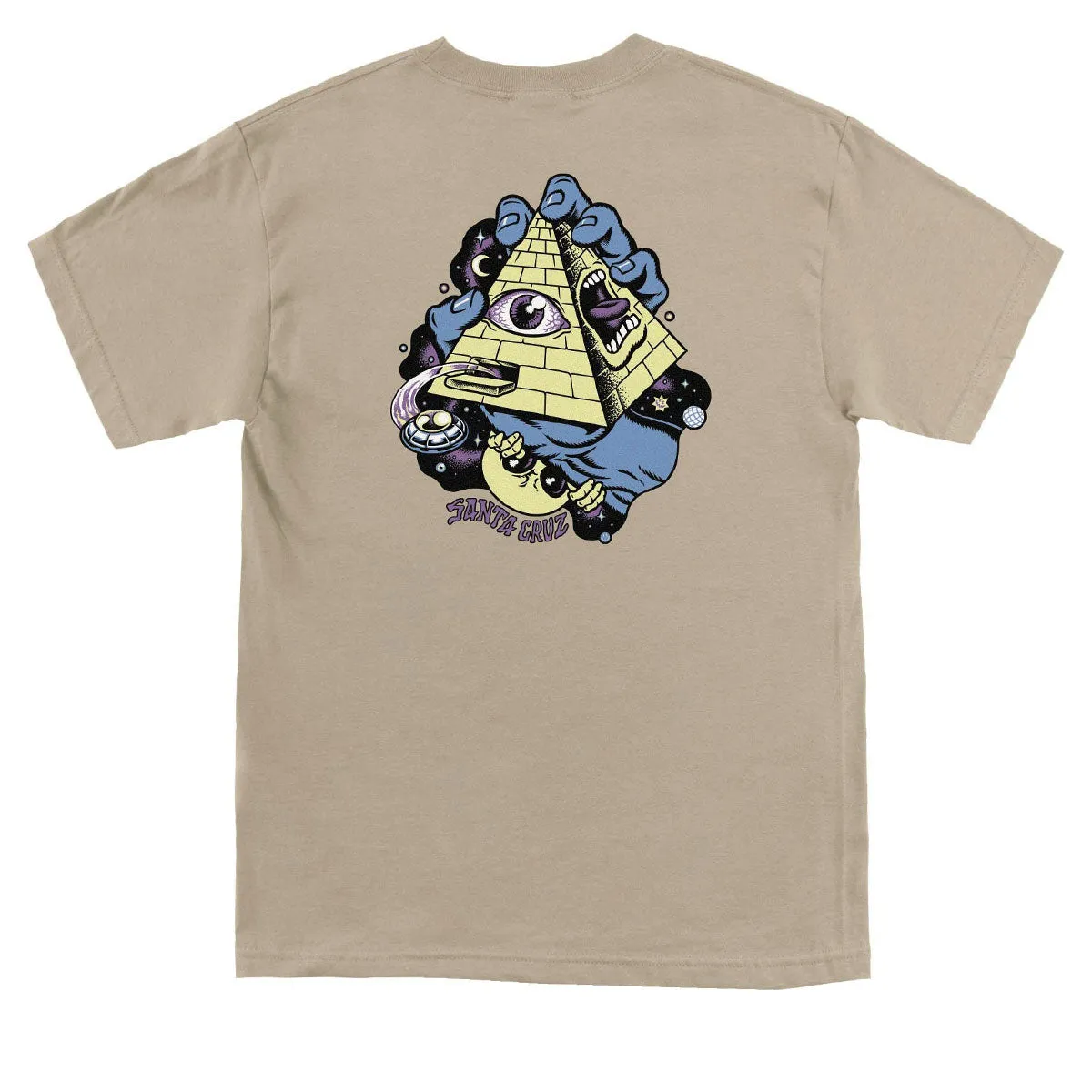 Santa Cruz Knibbs Invasion Hand T-Shirt - Sand sold by CCS