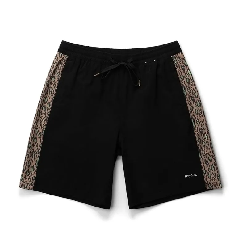 Rhythm Leo Panel Beach Shorts - Black sold by CCS