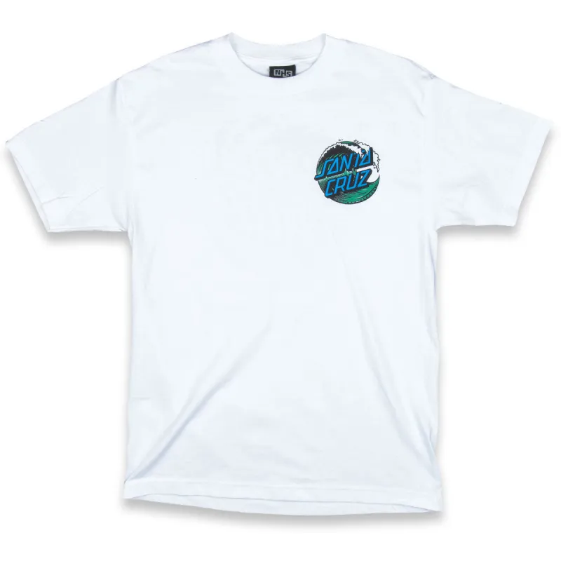 Santa Cruz Wave Dot T-Shirt - White sold by CCS