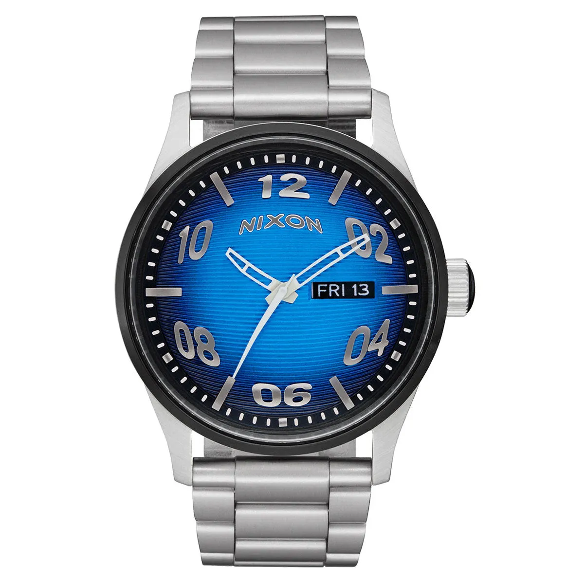 Nixon Sentry Stainless Steel Watch - Fisheye/Silver/Polar Blue sold by CCS
