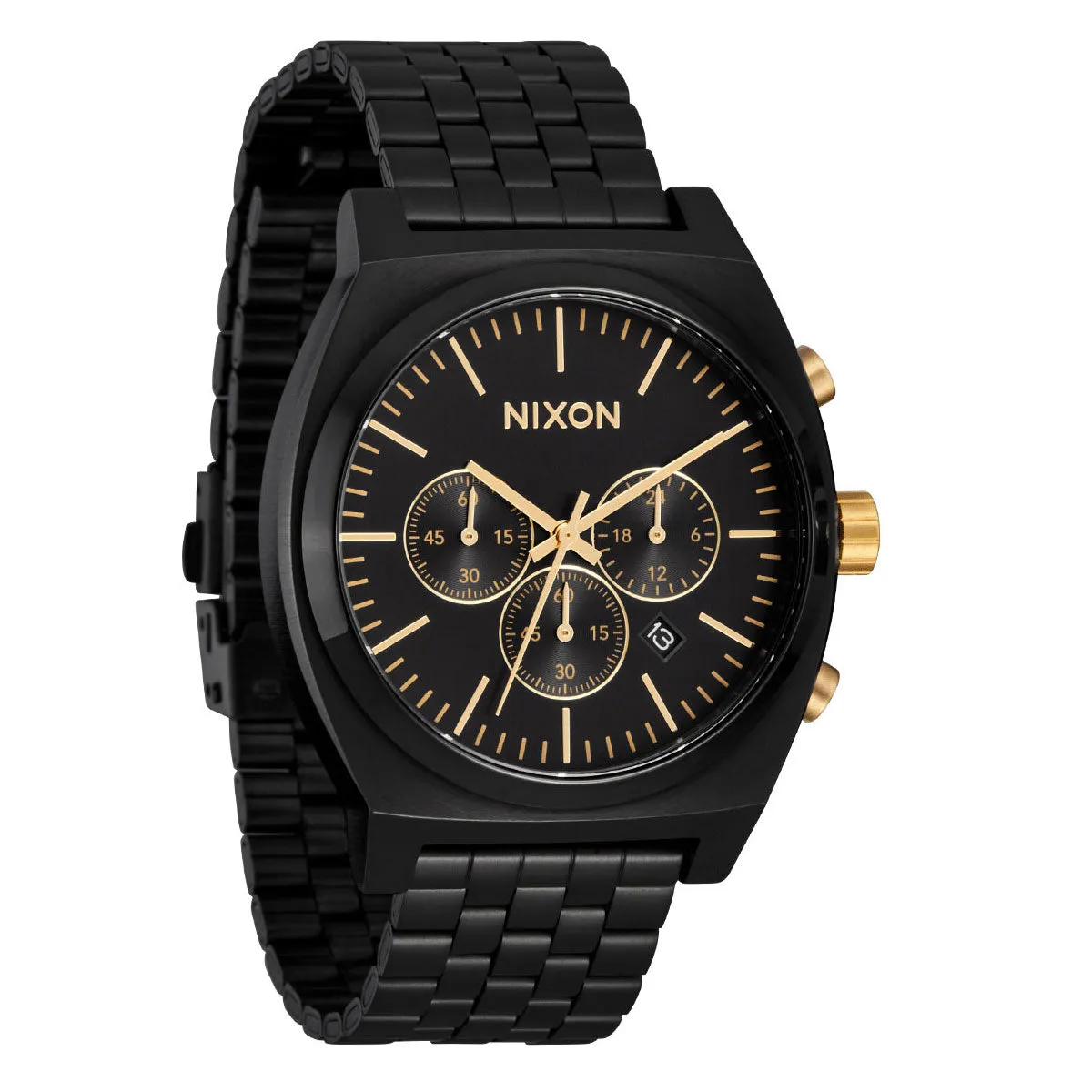 Nixon Time Teller Chrono Watch - Black/Black/Gold sold by CCS product image thumbnail 3