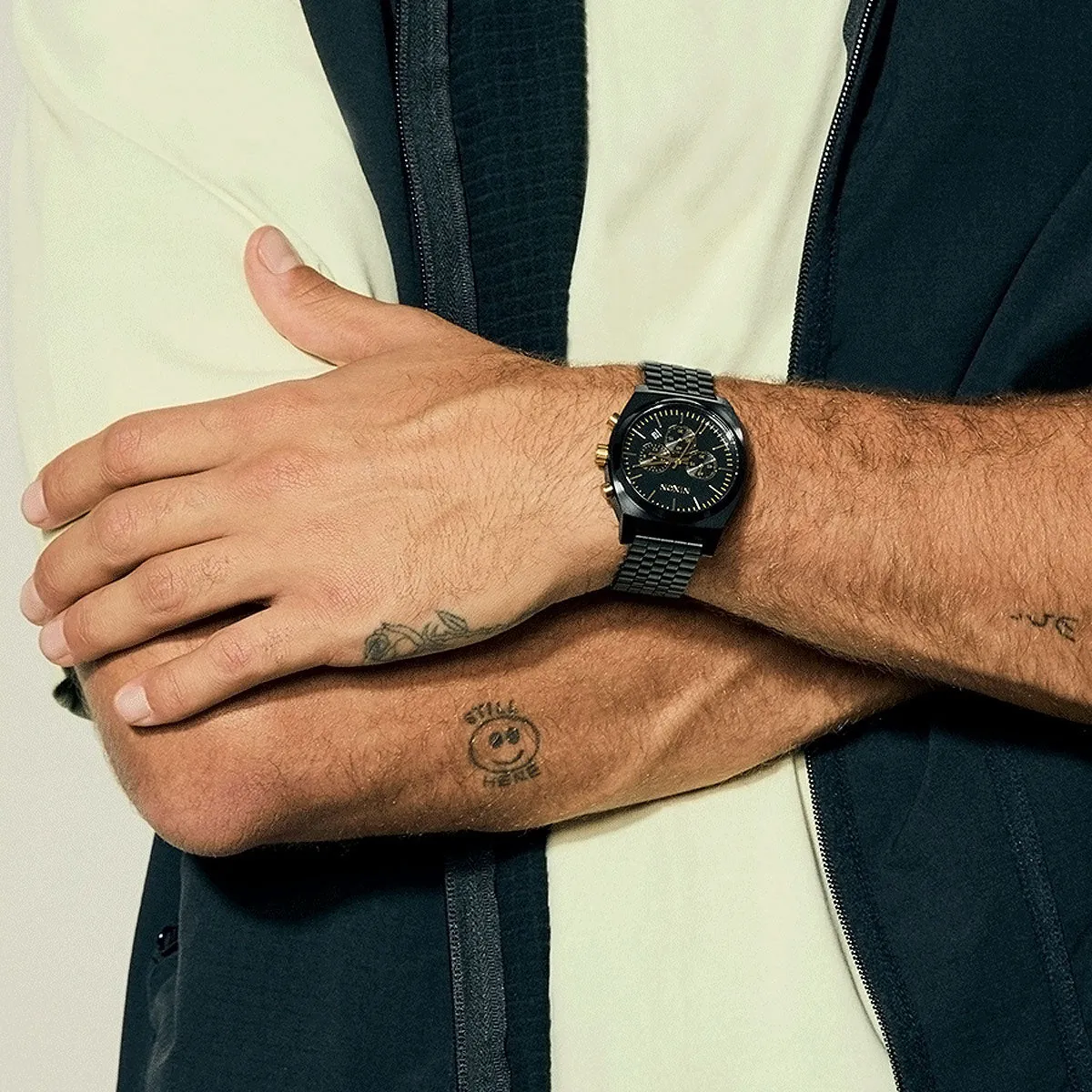 Nixon Time Teller Chrono Watch - Black/Black/Gold sold by CCS product image thumbnail 5