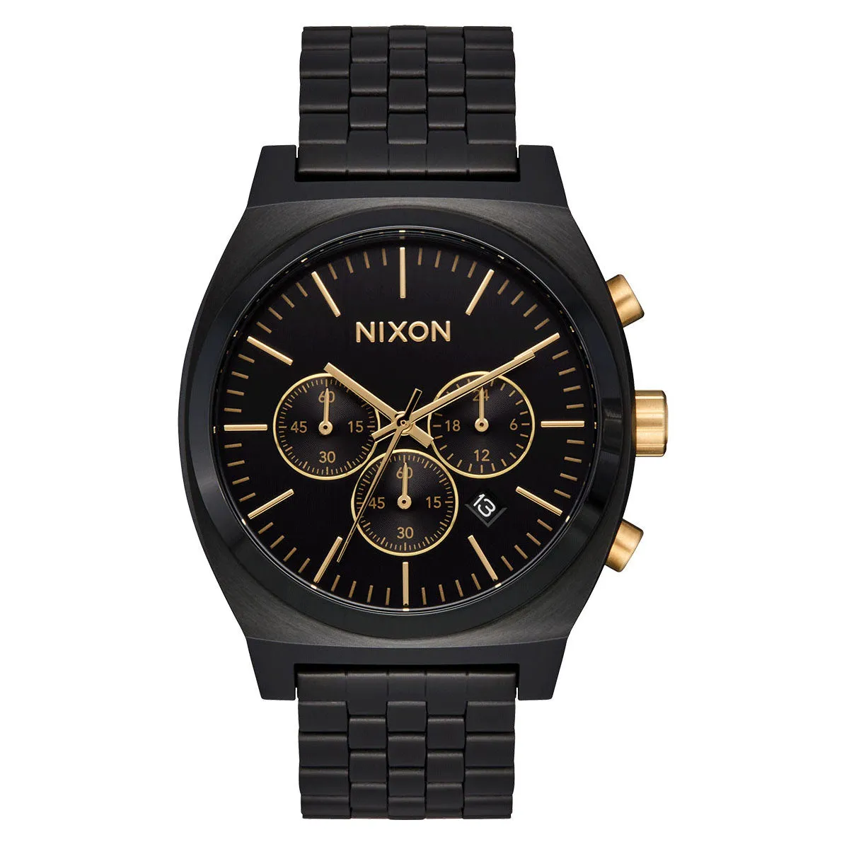 Nixon Time Teller Chrono Watch - Black/Black/Gold sold by CCS