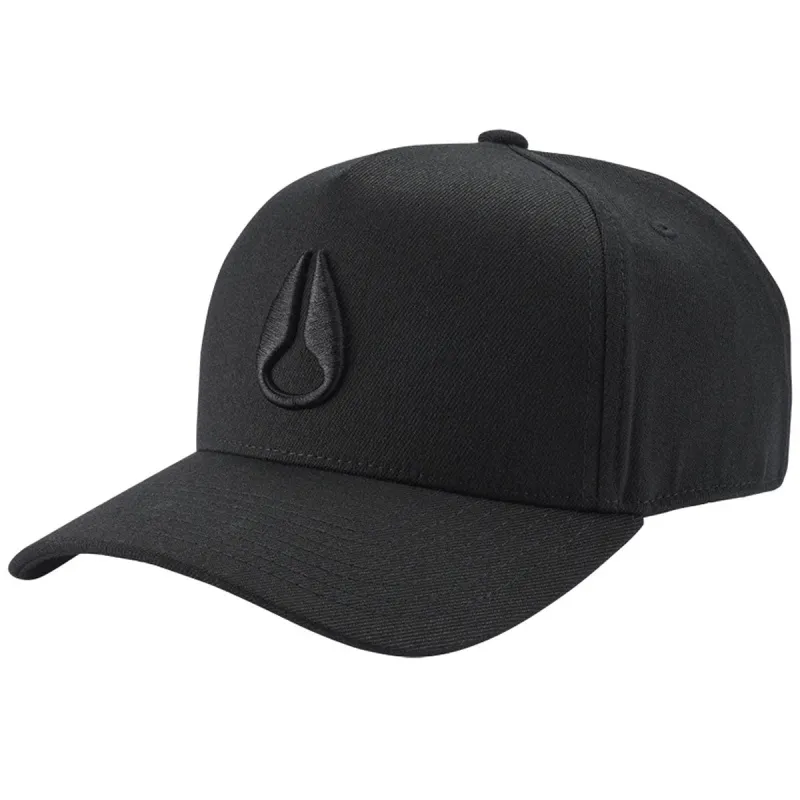 Nixon Deep Down Athletic Snapback Hat - All Black/Black sold by CCS