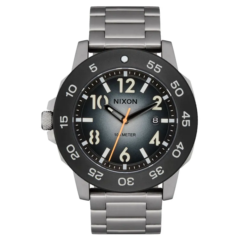 Nixon Smyth 44 Watch - Silver/Tunnel Black Ombre sold by CCS