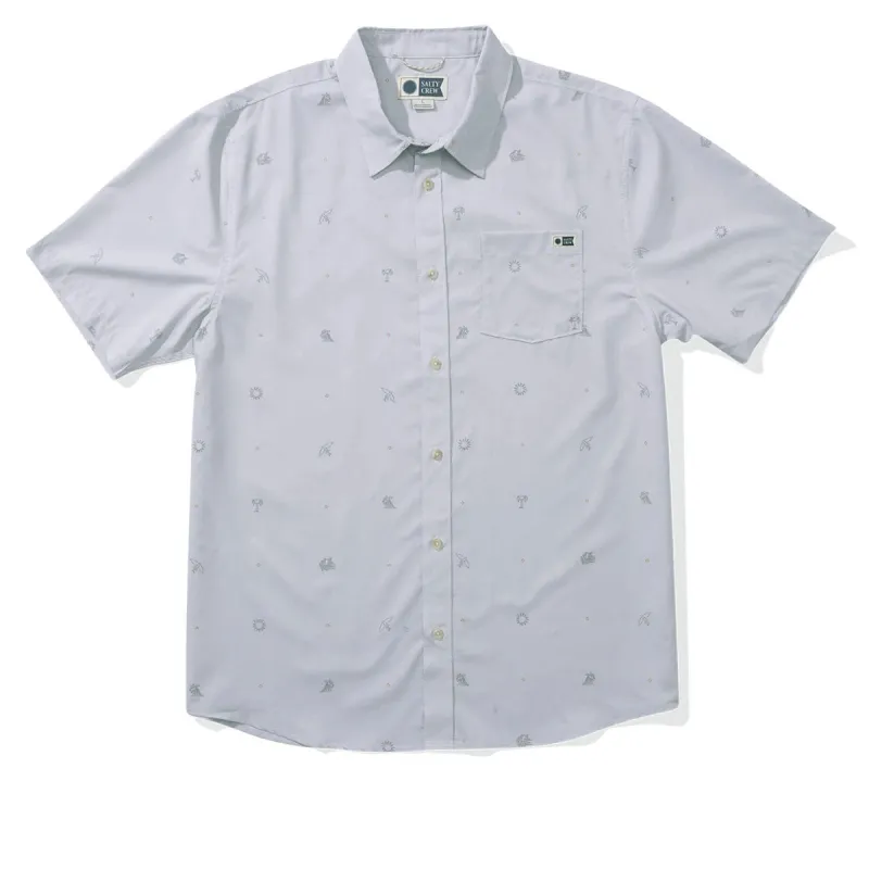 Salty Crew Micro Vibes Tech Woven Shirt - Light Grey sold by CCS